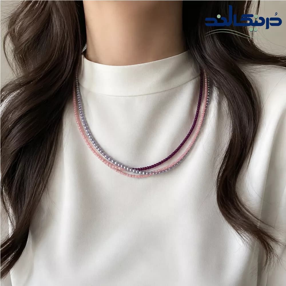 گردنبند دولاین ضربدری کد 003 — تصویر ۴