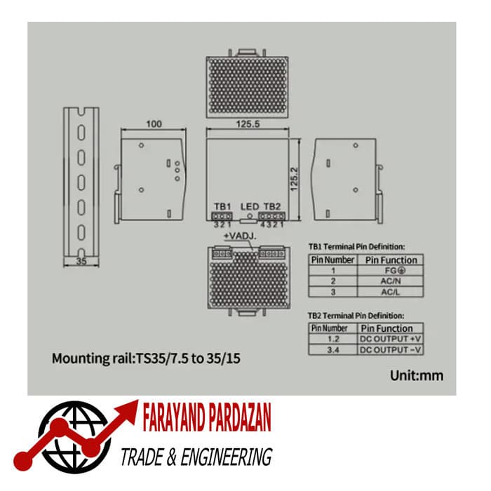منبع تغذیه OMCH DR-480-12 — تصویر ۲