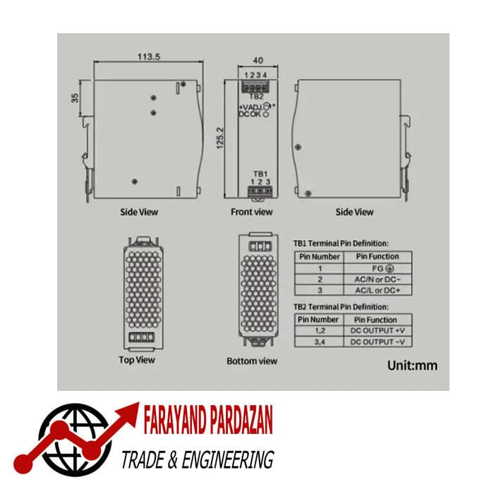 منبع تغذیه OMCH NDR-120-24 — تصویر ۲