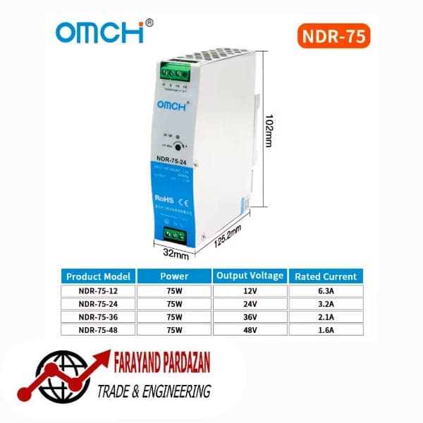 منبع تغذیه OMCH NDR-75-24 — تصویر ۱۰