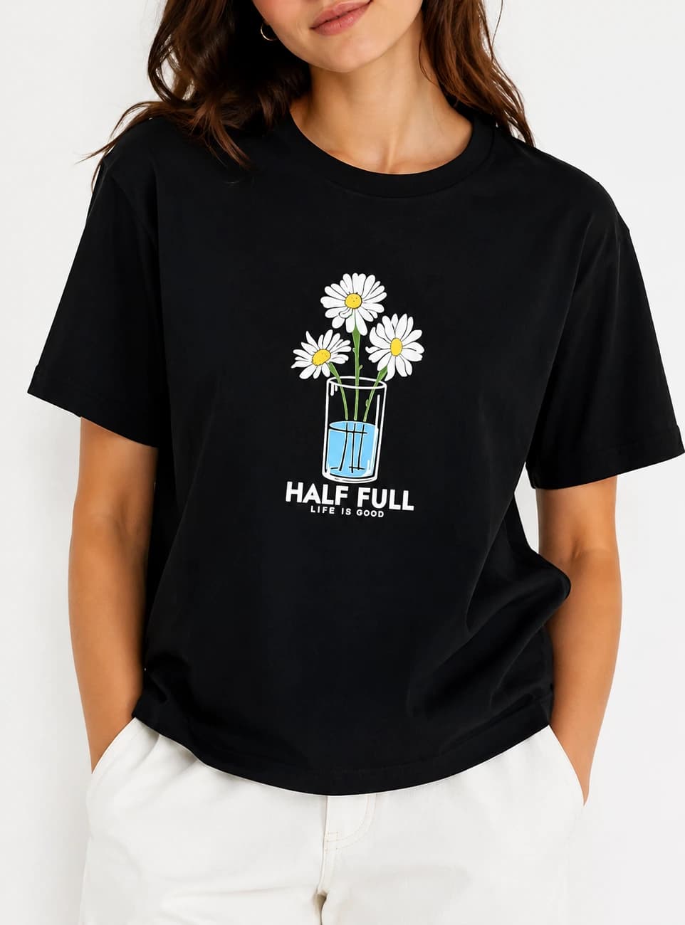 تیشرت نخ پنبه مدل half full — تصویر ۵