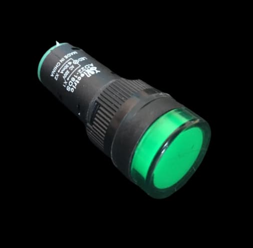 چراغ سیگنال تابلو برق صنعتی 220v سبز 16 میلیمتر