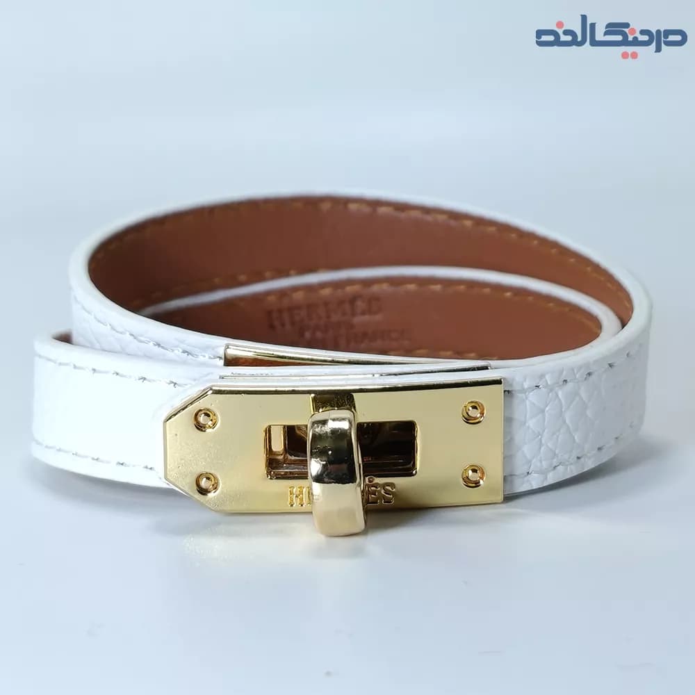 دستبند چرم زنانه دولاین هرمس + رنگبندی — تصویر ۵