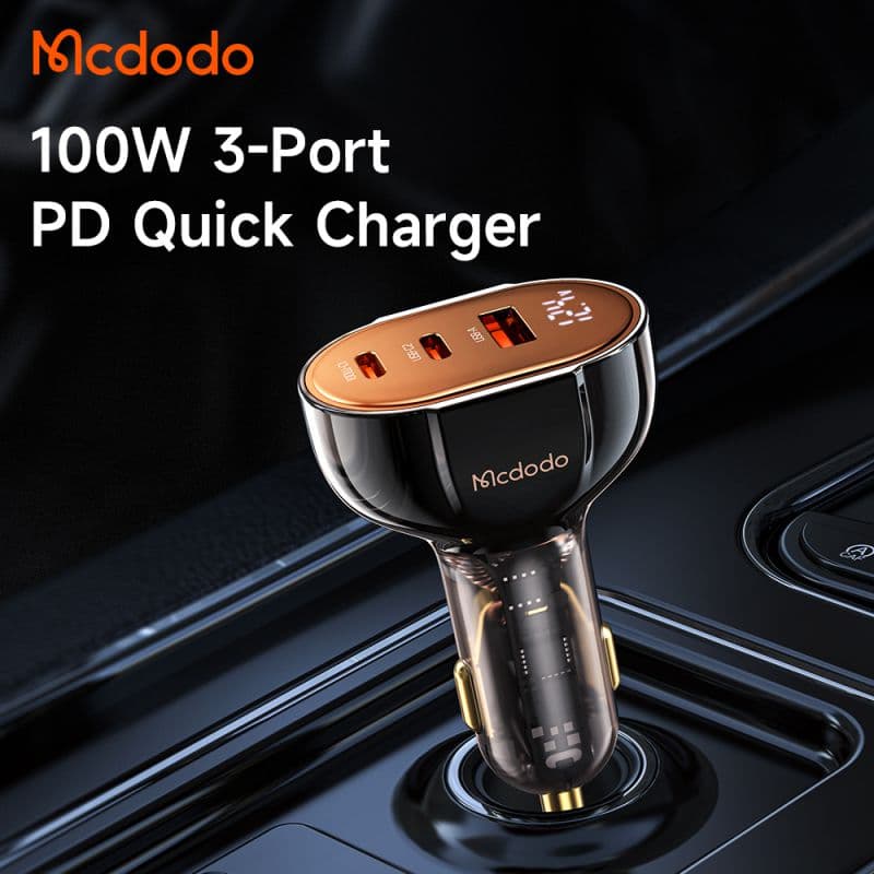 شارژر فندکی 3 پورت 100W مدل MCDODO CC-2310 — تصویر ۳