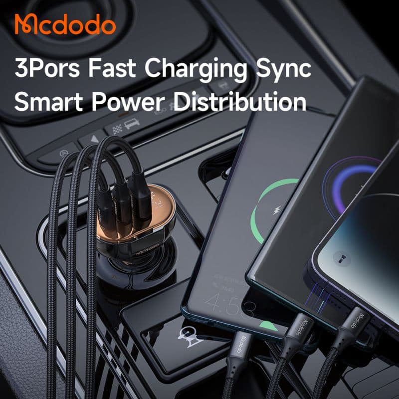 شارژر فندکی 3 پورت 100W مدل MCDODO CC-2310 — تصویر ۷