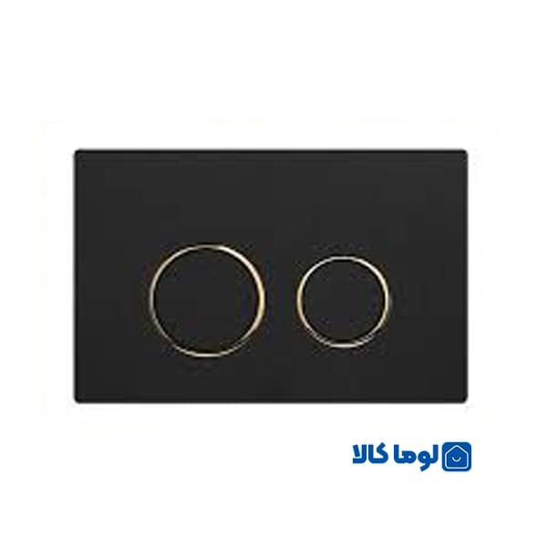 کلید تخلیه توکار گرد ایران | مشکی رنگ کاری شده مات با رینگ طلایی (17)