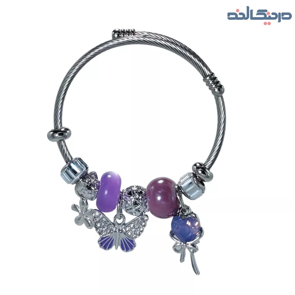 دستبند پاندورا طرح پروانه کد 8895