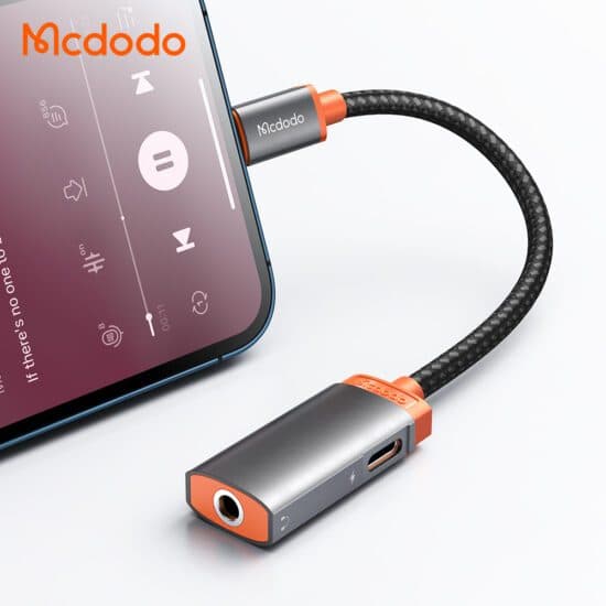 تبدیل lightning به جک 3.5 میلیمتری AUX و پورت lightning مک دودو مدل CA-6710 — تصویر ۵