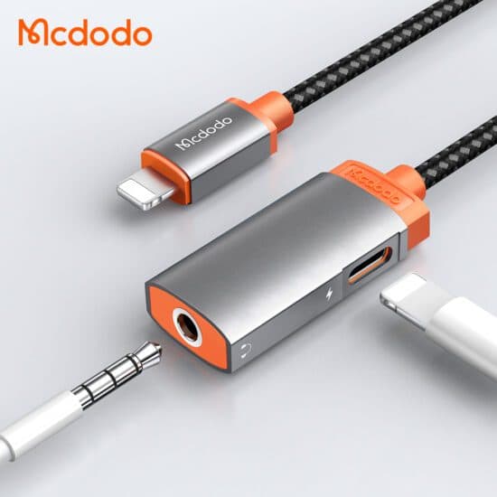 تبدیل lightning به جک 3.5 میلیمتری AUX و پورت lightning مک دودو مدل CA-6710 — تصویر ۴