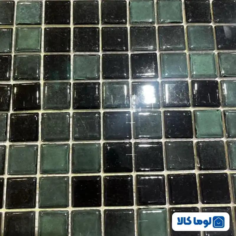 کاشی استخری گلدیس میکس آپولون سبز و مشکی براق — تصویر ۲