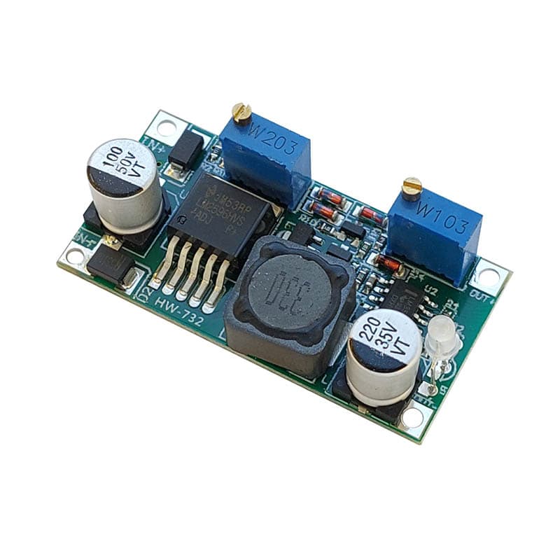 ماژول کاهنده LM2596 HVS CC/CV با کنترل ولتاژ و جریان با ورودی حداکثر 60 ولت — تصویر ۳