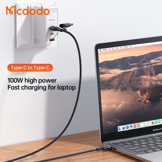 کابل شارژ و انتقال داده 2 به 3 کاره میکرو Usb+lightning+type-C مک دودو 100W مدل CA-8800 طول 1.2 متر — تصویر ۱۲