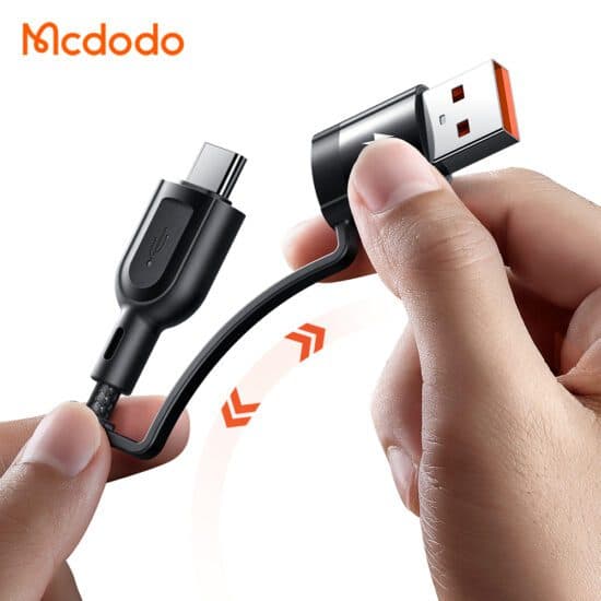 کابل شارژ و انتقال داده 2 به 3 کاره میکرو Usb+lightning+type-C مک دودو 100W مدل CA-8800 طول 1.2 متر — تصویر ۱۰