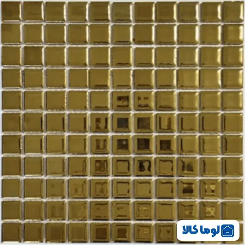 کاشی استخری گهرفام طرح GOLD | طلایی براق چشمگیر — تصویر ۳