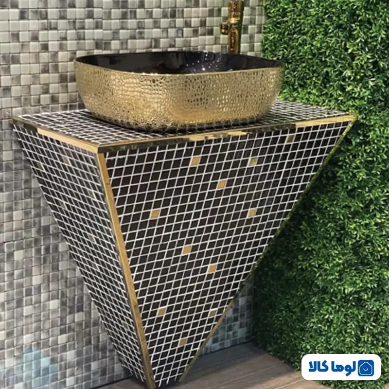 کاشی استخری گهرفام مدل BLACK1 | مشکی براق درجه یک — تصویر ۲