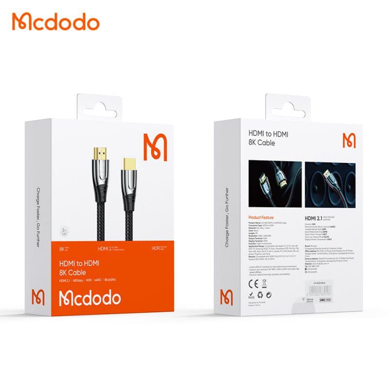 کابل انتقال تصویر HDMI مدل MCDODO CA-8430 کیفیت 8K طول 2 متر — تصویر ۱۱