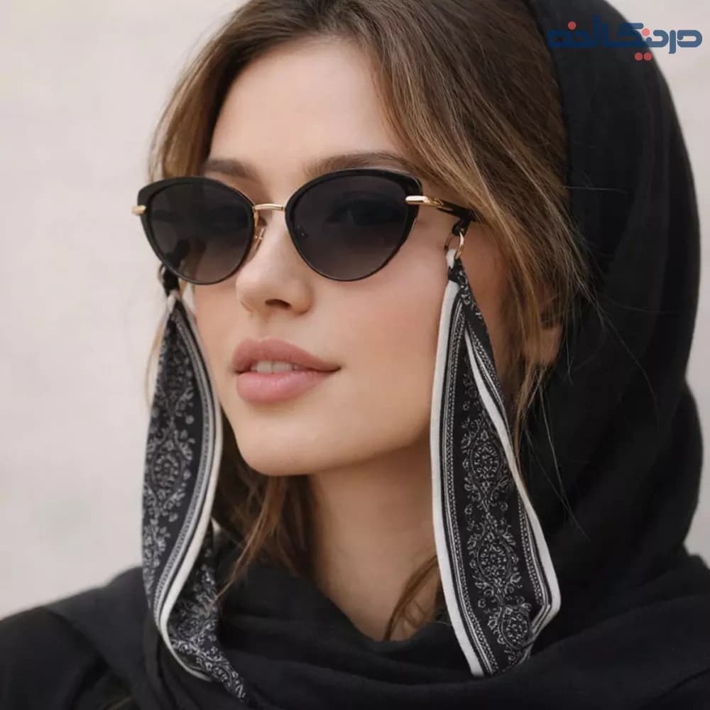 بند عینک ساتن سرمه ای — تصویر ۲