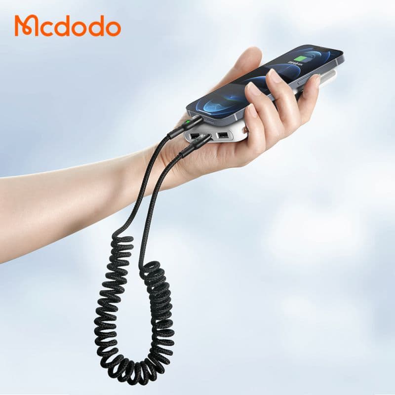 کابل شارژ فنری type-C به لایتنینگ 36w مدل MCDODO CA-1960 طول 1.8 متر — تصویر ۱۲