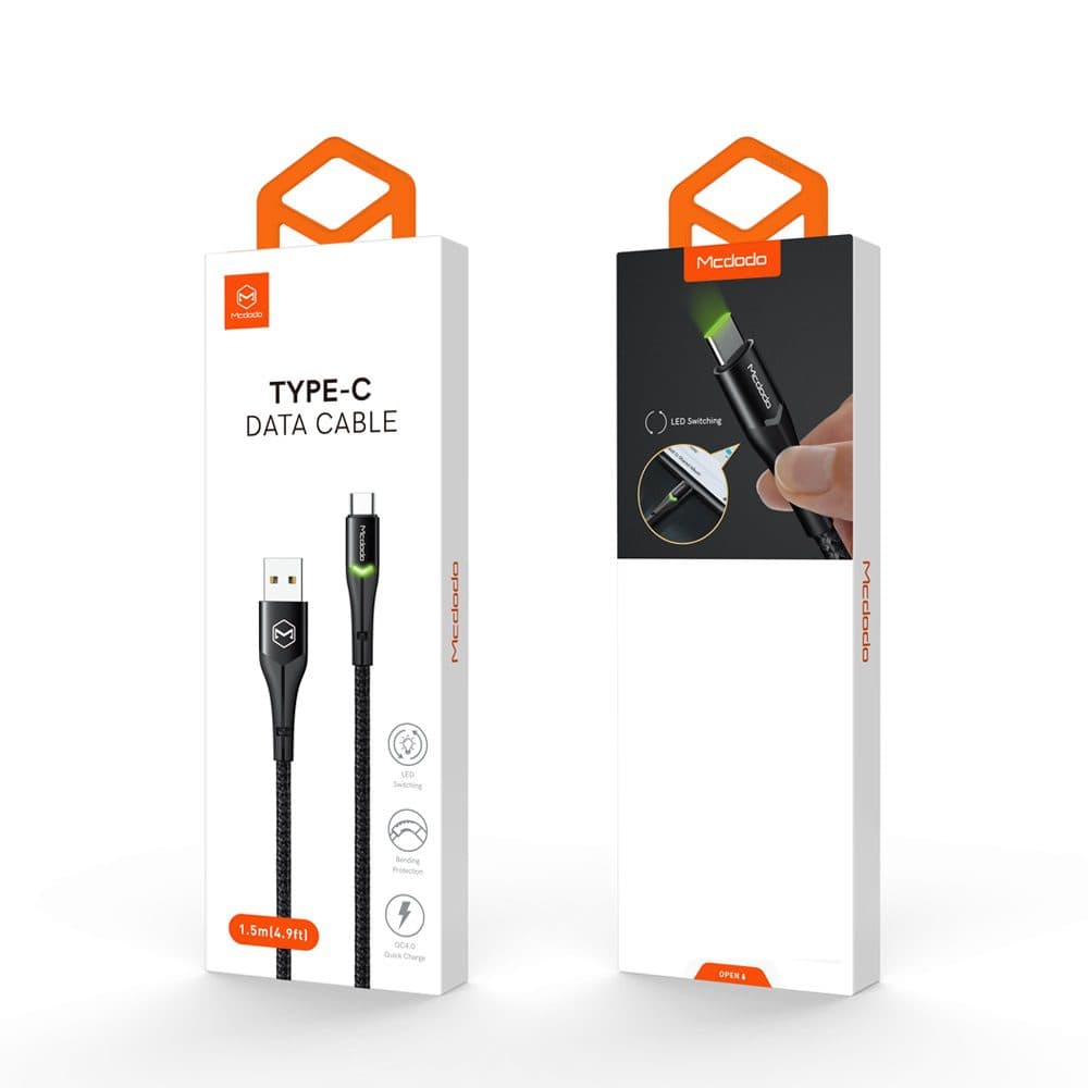 کابل شارژ و انتقال داده USB به type-C یک متری مدل MCDODO CA-7960 طول 1 متر — تصویر ۸