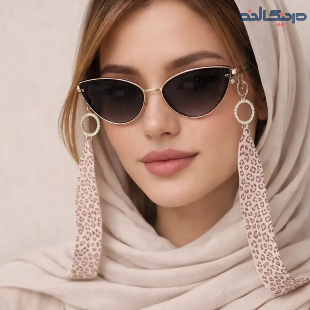 بند عینک حریر پلنگی کد 8895 — تصویر ۲