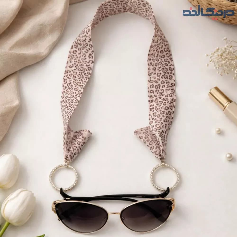 بند عینک حریر پلنگی کد 8895