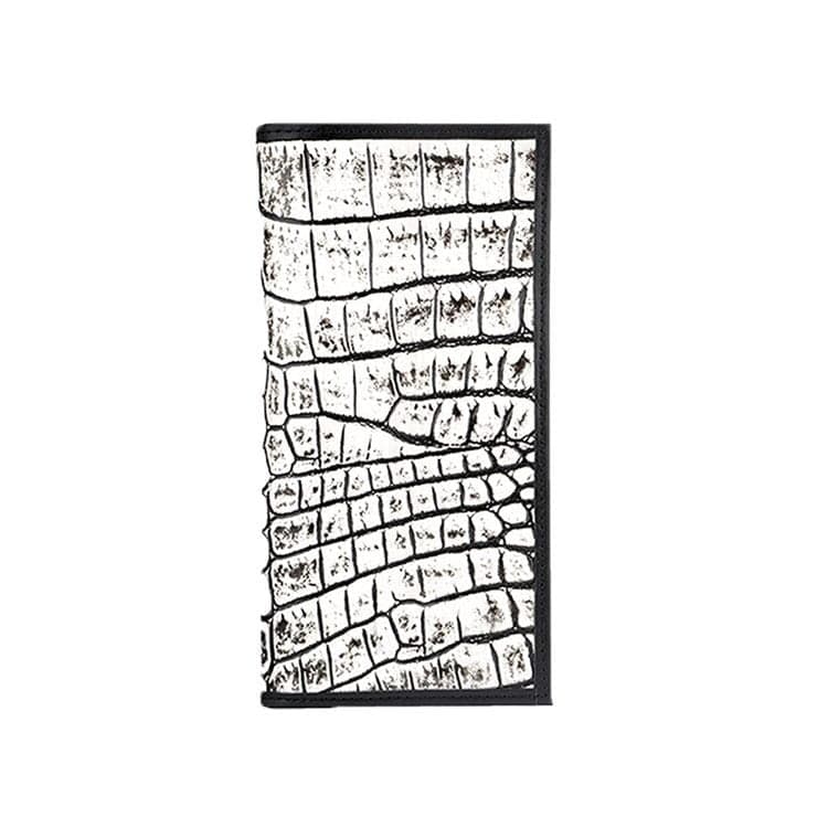 کیف پول کتی چرم مشکی سفید — تصویر ۸