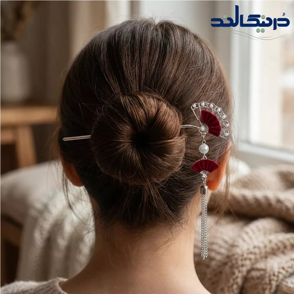 کانزاشی فلزی باد بزن مخملی — تصویر ۲