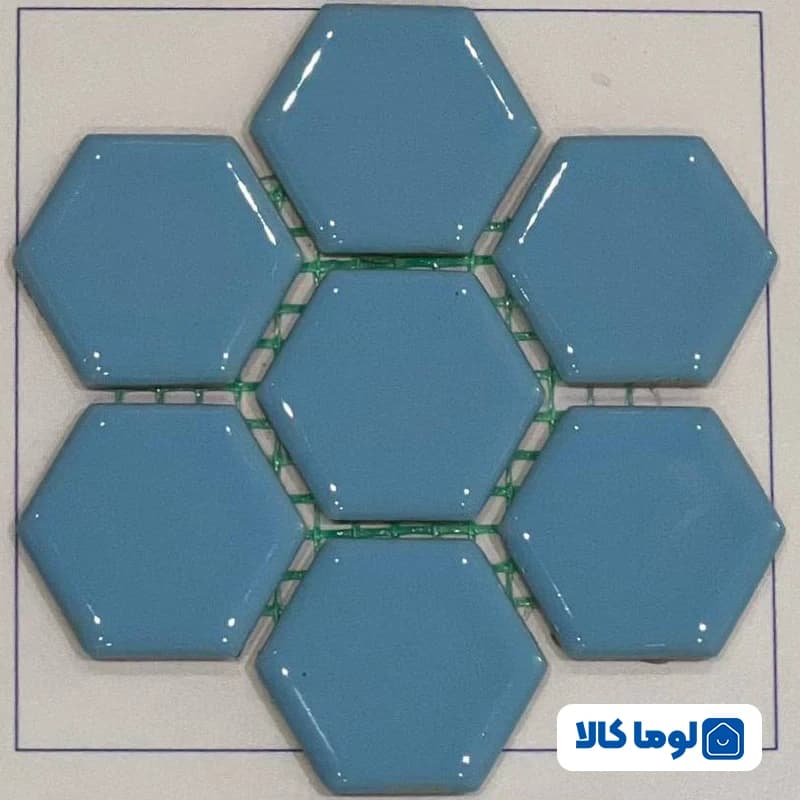 کاشی استخری گلدیس شش گوش بلو2 -آبی روشن (blue 2)