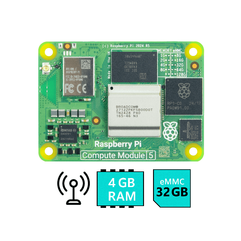 رسپبری CM5 مدل (CM5104032) ساخت انگلستان Raspberry Pi Compute Module 5 — تصویر ۵
