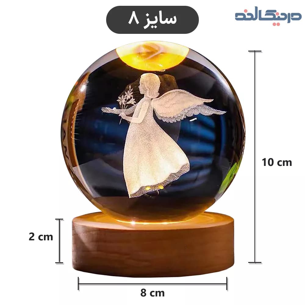 گوی کریستالی مدل فرشته — تصویر ۳