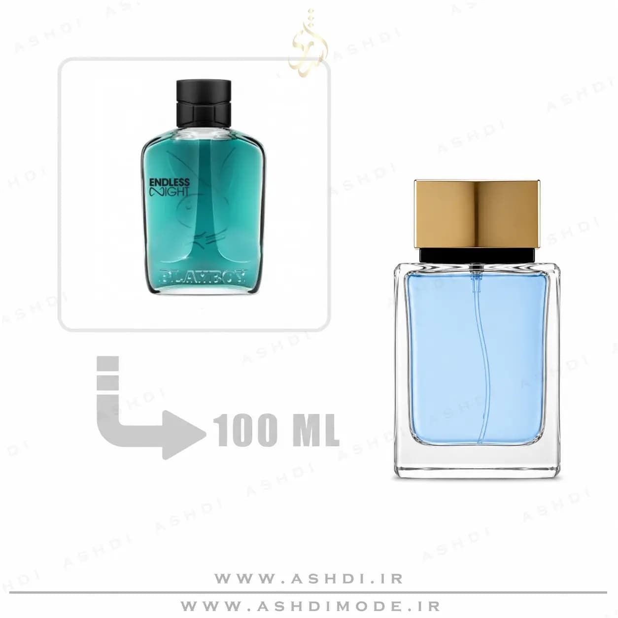 عطر ادکلن پلی بوی اندلس نایت فور هیم مردانه 100 میل اشدی | Playboy Endless Night For Him 100ml ASHDI — تصویر ۲