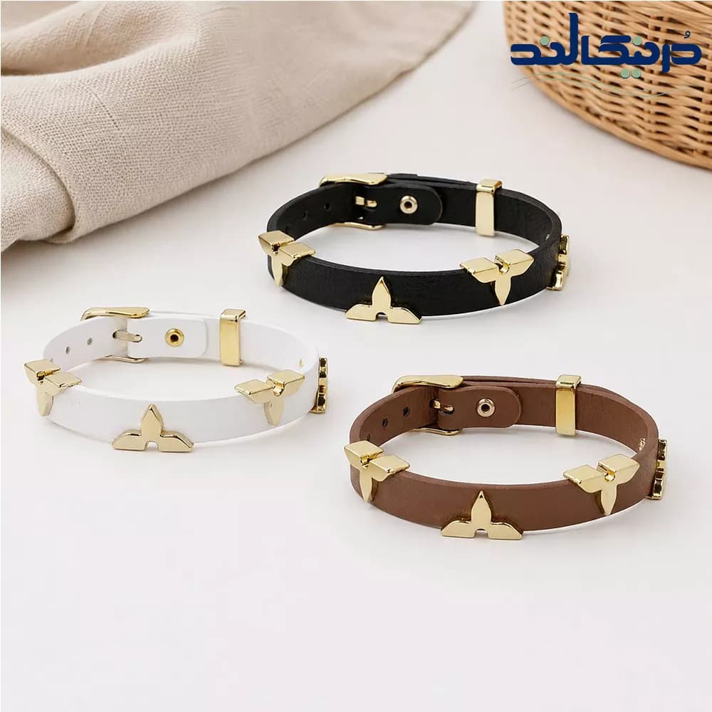 دستبند چرم زنانه لویی ویتون + رنگبندی