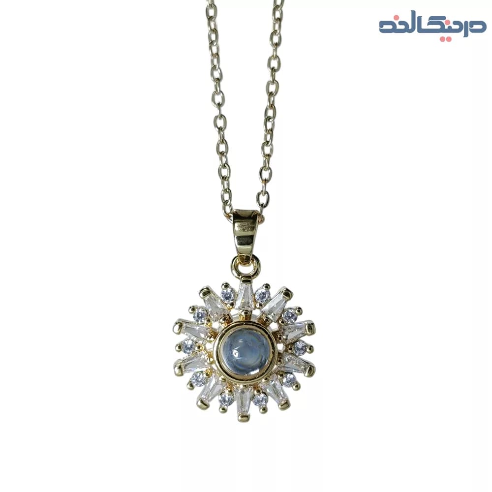 گردنبند دوست دارم طرح گل اسپینری — تصویر ۳