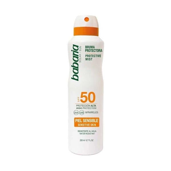 اسپری ضد آفتاب محافظ پوست حساس باباریا SPF 50 حجم 200 میل