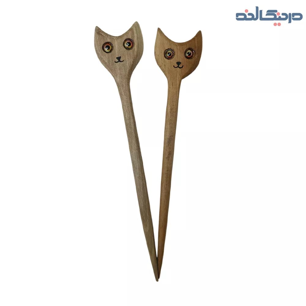 کانزاشی چوبی طرح گربه