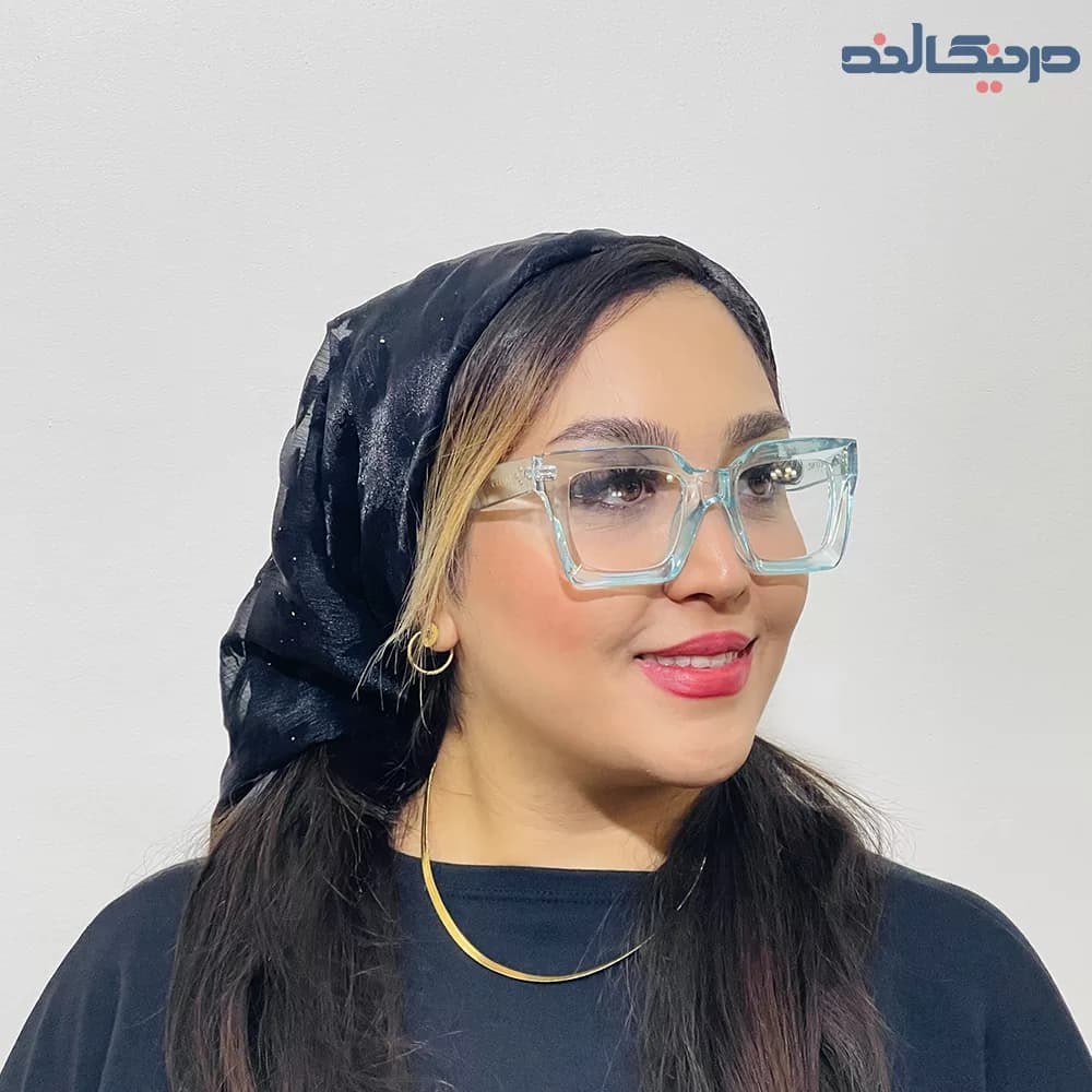 عینک بلوکات سلین رنگ آبی شیشه ای — تصویر ۲