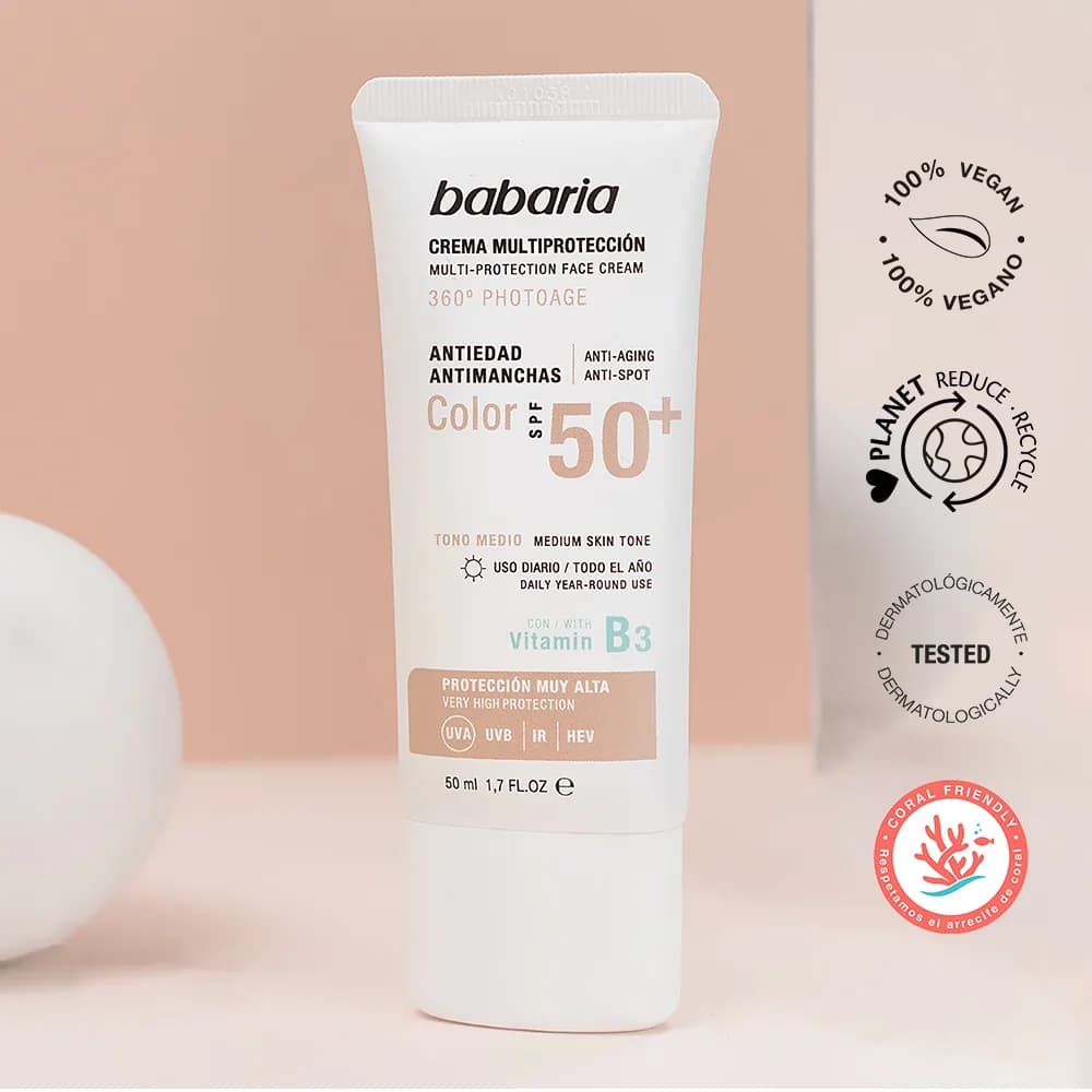 کرم ضدآفتاب رنگی باباریا (+SPF 50) 50 میل — تصویر ۹