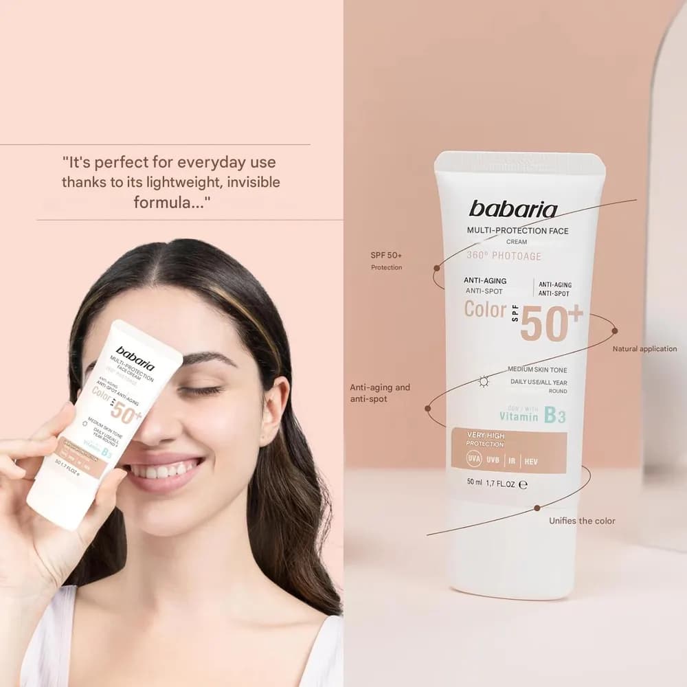 کرم ضدآفتاب رنگی باباریا (+SPF 50) 50 میل — تصویر ۸