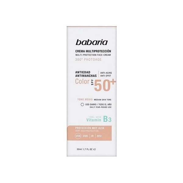 کرم ضدآفتاب رنگی باباریا (+SPF 50) 50 میل