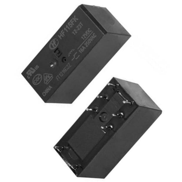 رله 12 ولت دو کنتاکت 8 آمپر 8 پین برند HONGFA |مدل HF115FK/12-2Z4T