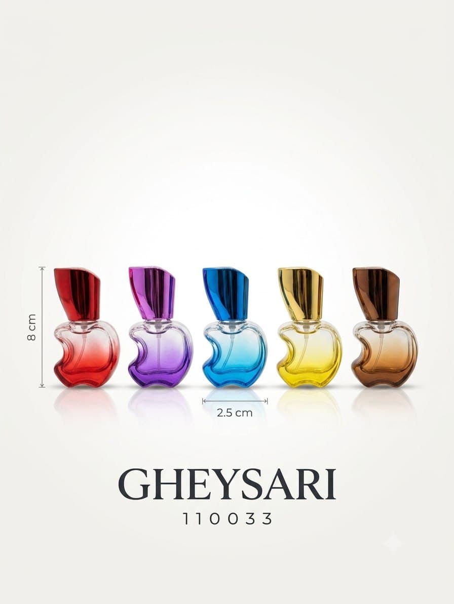 شیشه عطر (پیچی) اپل رنگی درب یووی 10 میل 12 عددی — تصویر ۲