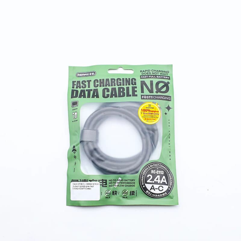 کابل تبدیل USB به USB-C ریمکس مدل Data-Charge TPE طول 1 متر — تصویر ۹