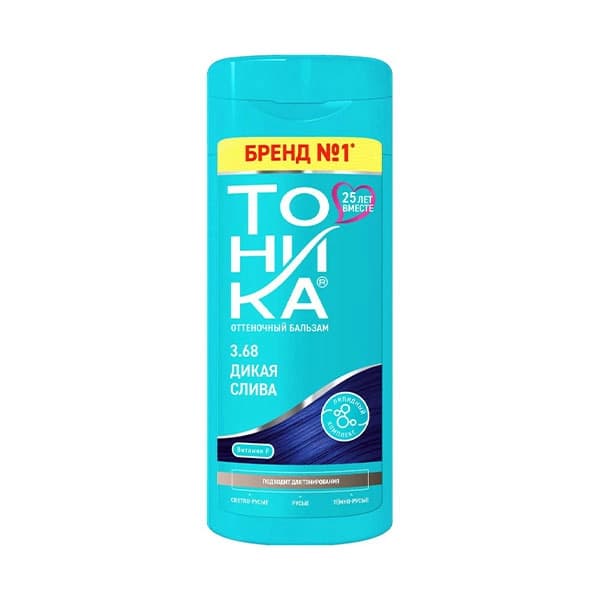شامپو رنگی تونیکا TOHNIKA شماره 3.68رنگ آلو وحشی حجم 150 میلی لیتر