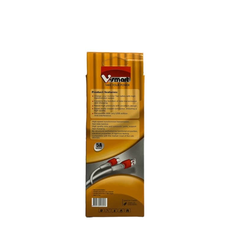 کابل تبدیل USB به USB-C وی اسمارت مدل V67 طول 1 متر — تصویر ۸