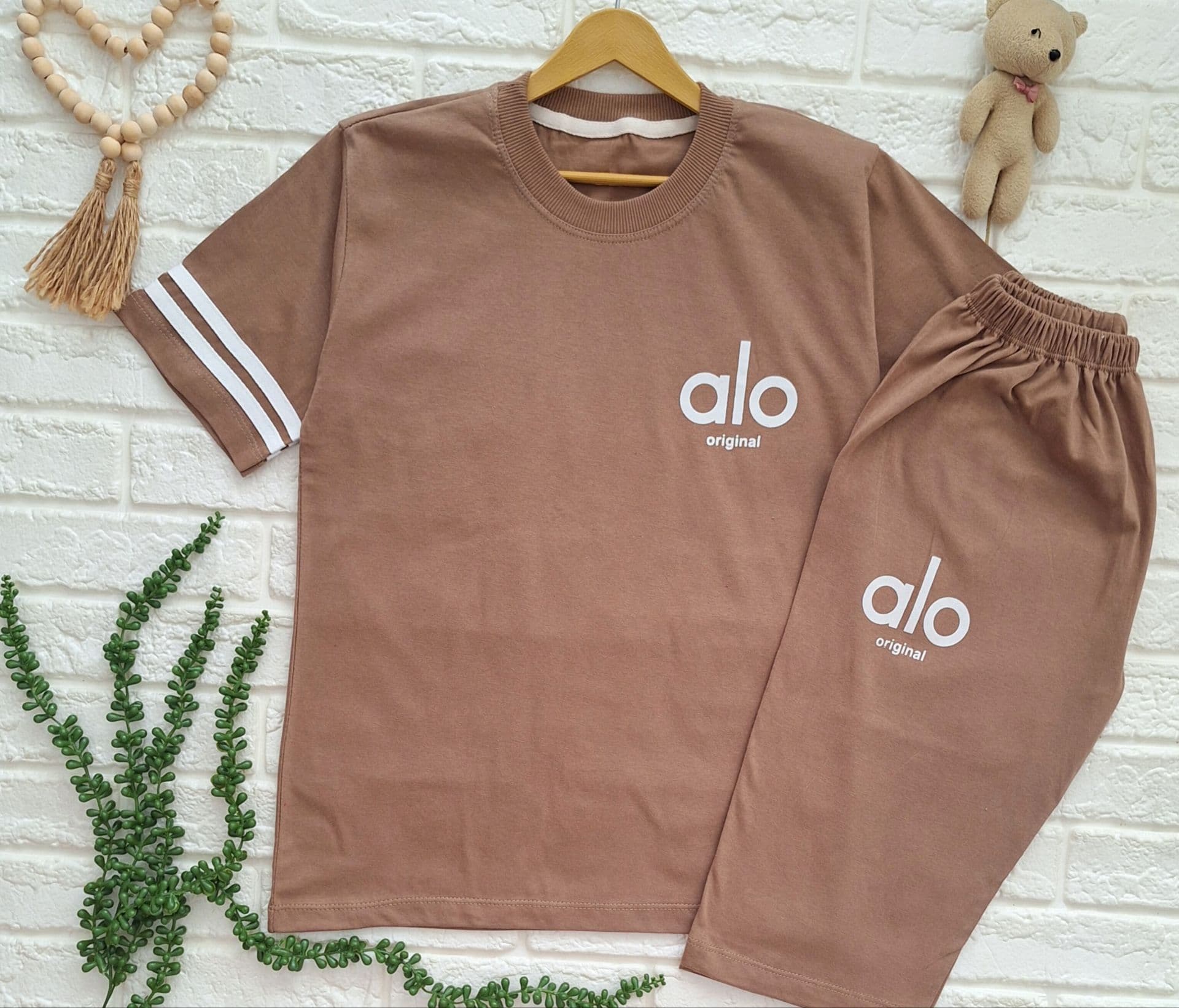 تیشرت شلوارک پنبه alo سایز ۶۰ و ۶۵ — تصویر ۴