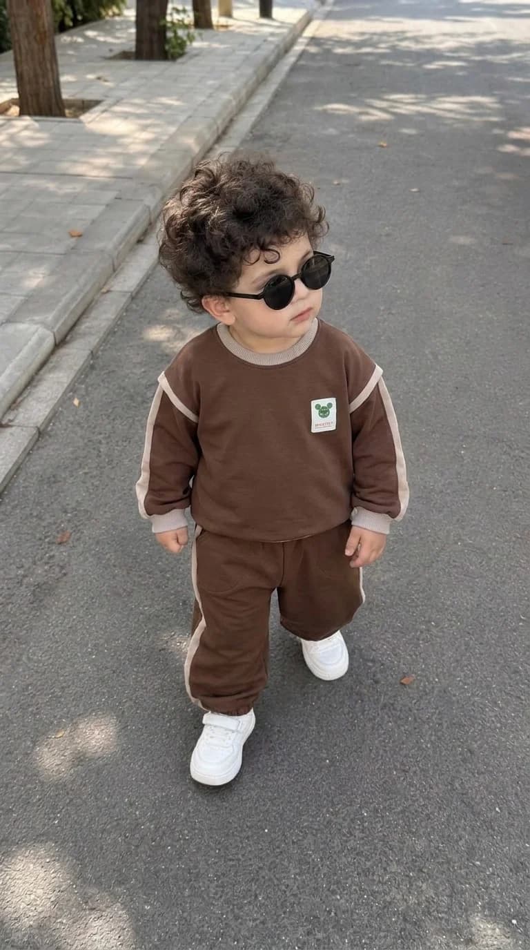 ست بلوز و شلوار بچگانه فندی کد 8471 — تصویر ۷
