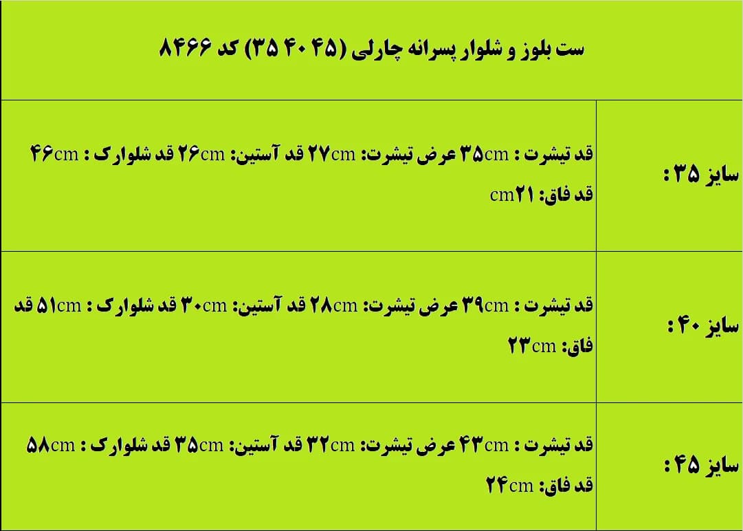 ست بلوز و شلوار پسرانه چارلی (45 40 35) کد 8466 — تصویر ۵