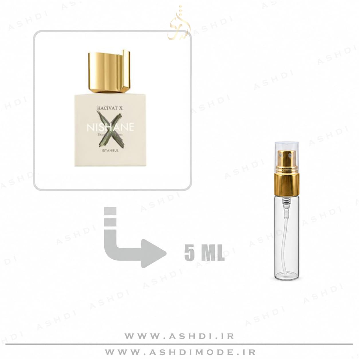 دکانت عطر ادکلن نیشانه هاچیوات ایکس اکستریت د پرفیوم 5 میل اصلی | Nishane Hacivat X Extrait de Parfum Decant 5ml Original — تصویر ۳
