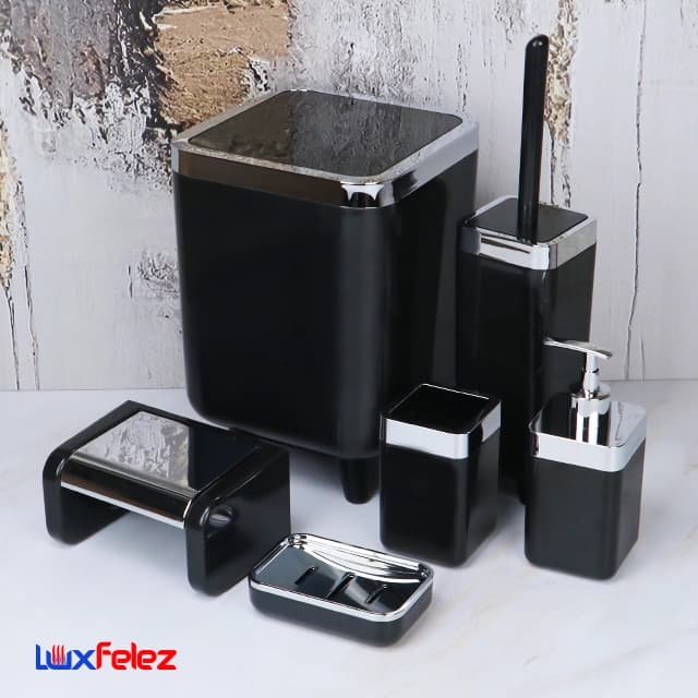 ست سرویس بهداشتی اطلس مدل ژیوار ۶ تکه کروم — تصویر ۵