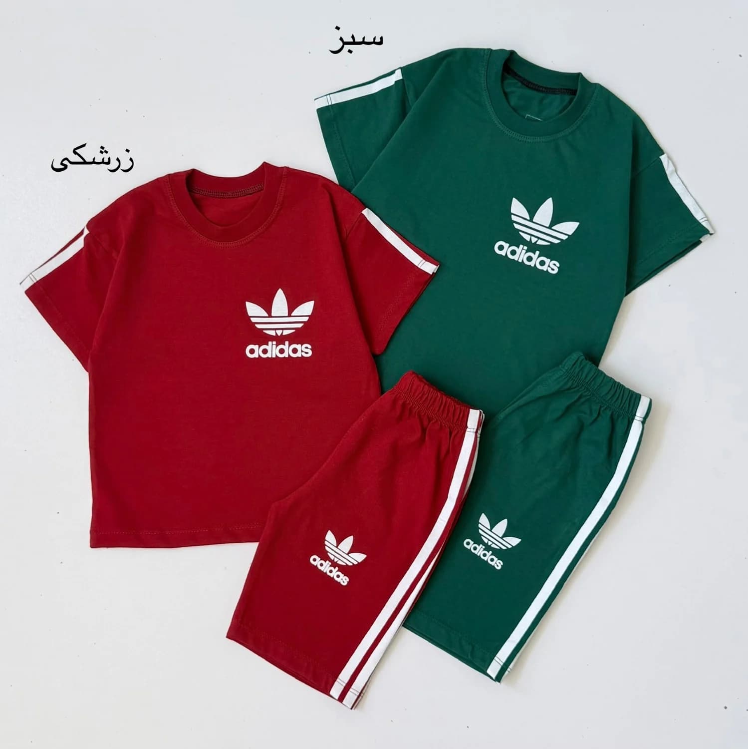 ست تیشرت و شلوارک بچگانه آدیداس (35-40-45) کد 8461 — تصویر ۷